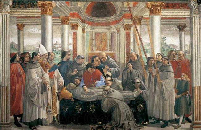 GHIRLANDAIO, Domenico Obsequies of St Francis Spain oil painting art
